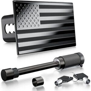 Metal Trailer Hitch Cover,Heavy Duty 2" Inch Tow Rear Receivers Plug Covers